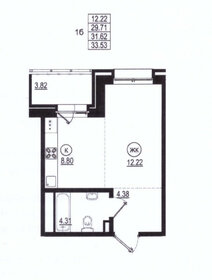 33,5 м², 1-комнатная квартира 5 201 490 ₽ - изображение 11