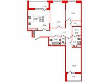 91,7 м², 3-комнатная квартира 20 050 268 ₽ - изображение 29