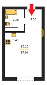 Квартира 30,1 м², студия - изображение 1