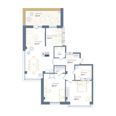 Квартира 113,7 м², 3-комнатная - изображение 2