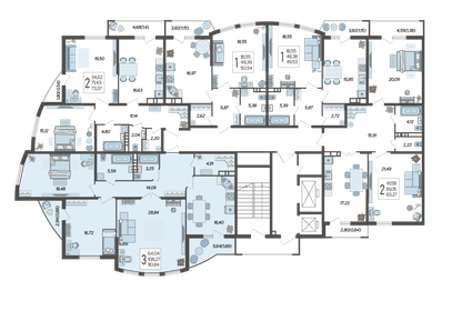 128 м², 4-комнатная квартира 14 500 000 ₽ - изображение 85