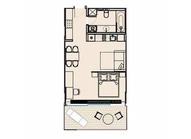 Квартира 54 м², 1-комнатные - изображение 2