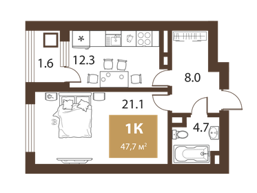 36,6 м², 1-комнатная квартира 9 800 000 ₽ - изображение 85