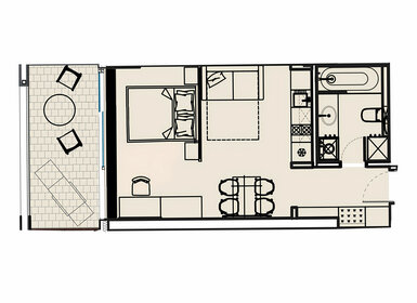 Квартира 47,2 м², 1-комнатные - изображение 2