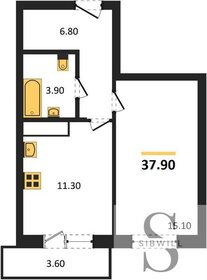 37,4 м², 1-комнатная квартира 4 114 000 ₽ - изображение 6