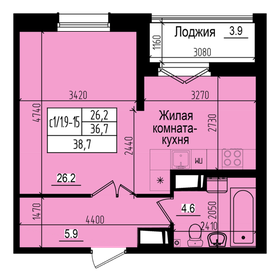 38,7 м², квартира-студия 8 660 087 ₽ - изображение 21