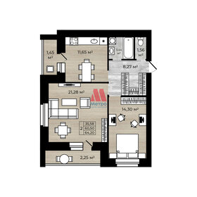 80,7 м², 3-комнатная квартира 8 230 380 ₽ - изображение 39