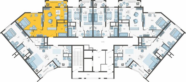 78,7 м², 3-комнатная квартира 5 200 000 ₽ - изображение 90