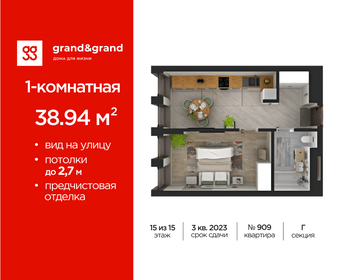 37,5 м², 1-комнатная квартира 5 815 500 ₽ - изображение 36