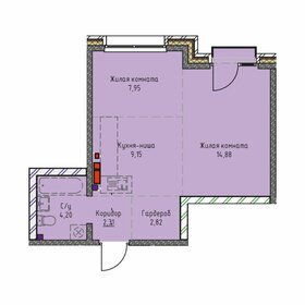 Квартира 42,2 м², 2-комнатная - изображение 1