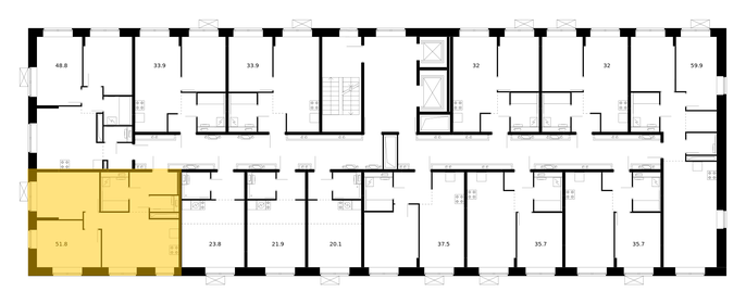 52 м², 2-комнатная квартира 12 100 000 ₽ - изображение 10