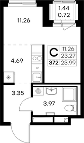 Квартира 24 м², студия - изображение 1