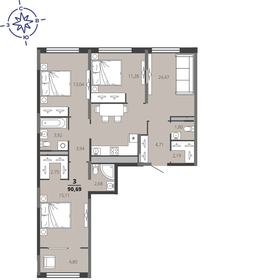 101 м², 3-комнатная квартира 9 380 000 ₽ - изображение 45