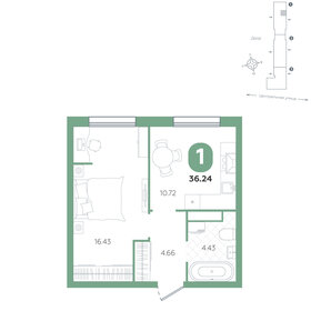 Квартира 36,2 м², 1-комнатная - изображение 1