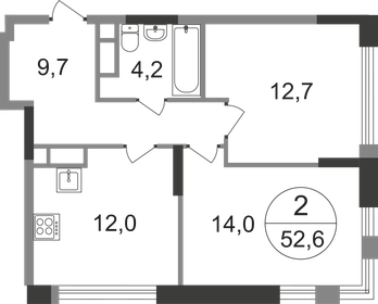 52,4 м², 2-комнатная квартира 12 638 137 ₽ - изображение 32