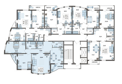 118,7 м², 3-комнатная квартира 12 700 000 ₽ - изображение 30