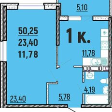 Квартира 50,3 м², 1-комнатная - изображение 3