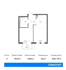 Квартира 35,2 м², 1-комнатная - изображение 1