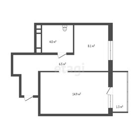 Квартира 33,4 м², 1-комнатная - изображение 1