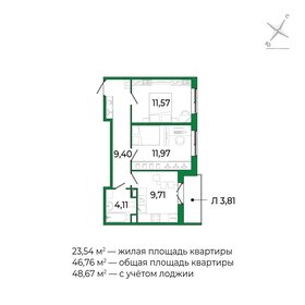 64,4 м², 2-комнатная квартира 7 500 000 ₽ - изображение 72