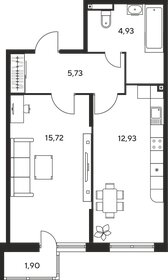 42,5 м², 1-комнатная квартира 5 030 000 ₽ - изображение 3