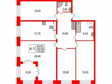 143,6 м², 4-комнатная квартира 67 492 000 ₽ - изображение 53