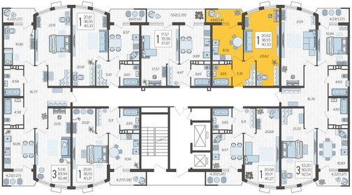 40,2 м², 1-комнатная квартира 9 900 000 ₽ - изображение 120