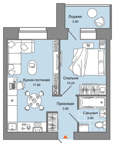 Квартира 38 м², 2-комнатная - изображение 1