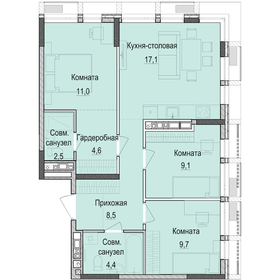64,6 м², 3-комнатная квартира 8 900 000 ₽ - изображение 78