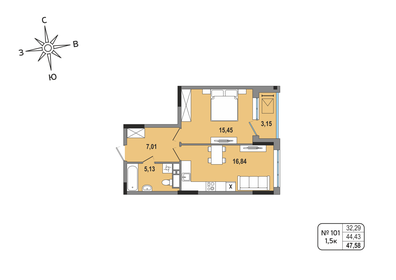 43 м², 2-комнатная квартира 3 790 000 ₽ - изображение 74