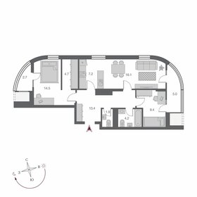 45 м², 1-комнатная квартира 31 990 ₽ в месяц - изображение 60