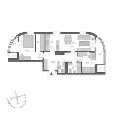 Квартира 77,3 м², 3-комнатная - изображение 2