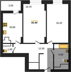 Квартира 64,8 м², 2-комнатная - изображение 1