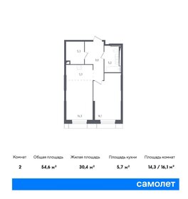 49,1 м², 1-комнатные апартаменты 11 600 674 ₽ - изображение 41