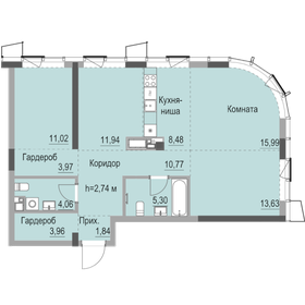 94,8 м², квартира-студия 14 580 000 ₽ - изображение 17