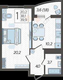 40 м², 1-комнатная квартира 5 400 000 ₽ - изображение 31