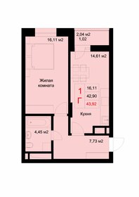 42,8 м², 2-комнатная квартира 6 300 000 ₽ - изображение 68