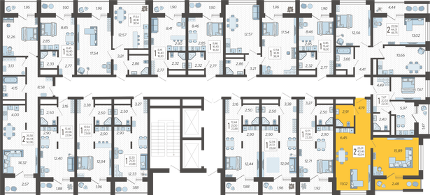 40 м², 2-комнатная квартира 9 500 000 ₽ - изображение 110