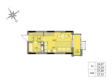 25,8 м², квартира-студия 2 370 000 ₽ - изображение 35