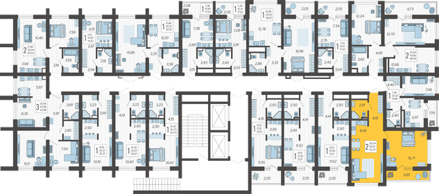 42,8 м², 2-комнатная квартира 15 962 850 ₽ - изображение 2