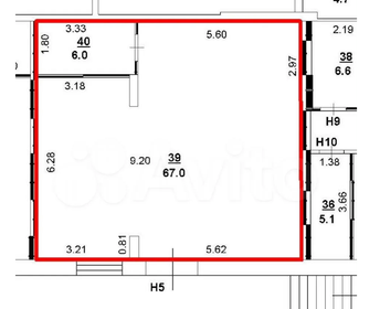 55 м², торговое помещение 82 500 ₽ в месяц - изображение 38