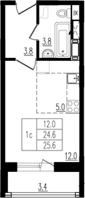 26 м², квартира-студия 5 500 000 ₽ - изображение 21