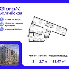 Квартира 83,5 м², 3-комнатная - изображение 2