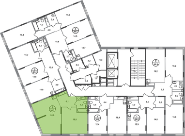 44,5 м², 1-комнатная квартира 14 999 000 ₽ - изображение 110