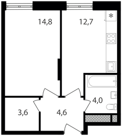35 м², 1-комнатная квартира 12 200 000 ₽ - изображение 74