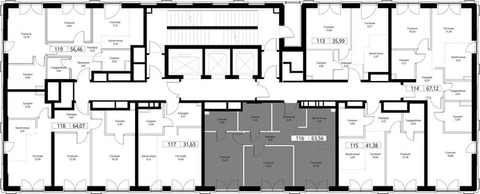 59,8 м², 2-комнатная квартира 25 811 540 ₽ - изображение 52