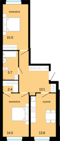 62,8 м², 2-комнатная квартира 7 000 000 ₽ - изображение 35