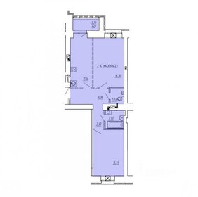 56,6 м², 2-комнатная квартира 8 300 000 ₽ - изображение 61