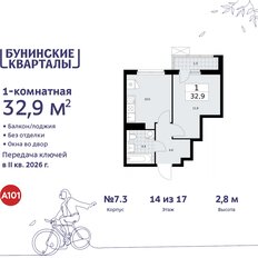 Квартира 32,9 м², 1-комнатная - изображение 3