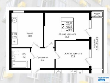 Квартира 49,2 м², 2-комнатная - изображение 4